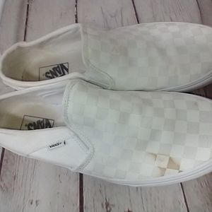VANS True White Slip On Spikoli  Checkerboard Sneaker Shoes Beaters Wmns 11